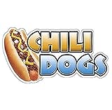 CHILI DOGS Concession Decal trailer hot dog cart stand