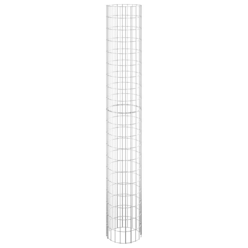vidaXL 3X Gabionen Hochbeet Steinkorb Pflanzkorb Gabionenkorb Pflanzkasten Pflanzkübel Pflanzbeet Gartene Rund Verzinkter Stahl Ø30x200 cm