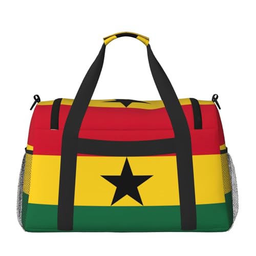 Flag Of Ghana Foldable Travel Duffel Bag Tote Carry On Luggage Bag For Weekend Getaways, For Spontaneous Trips2