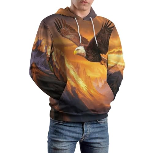 Sweat aigle à capuche avec poches fini les pulls froids et sans style en hiver