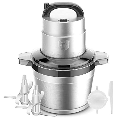 Miniatura 1 de Picadora de carne de capacidad comercial, licuadora de carne picada de alta potencia, dispositivo triturador de ajo eléctrico de acero inoxidable