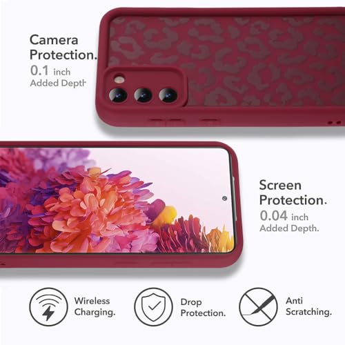 Image of Compatible with Samsung Galaxy S20 FE Case, Wine Red