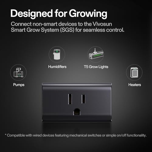 VIVOSUN GrowHub Contrôleur de sortie A10, Intelligent WiFi Sortie, prise intelligente, 15A 1800W, Télécommande, compatible avec Vivosun App pour la tente de croissance