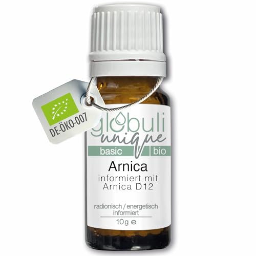 Arnica (D12) BIO Streukügelchen · globuli unique · informiert mit Arnica D12 · 10 g · DE-ÖKO-007