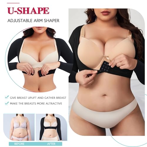 LODAY Upper Arm Shaper for Women Faja Post Surgery Slimming Compression Sleeves Shapewear Tops