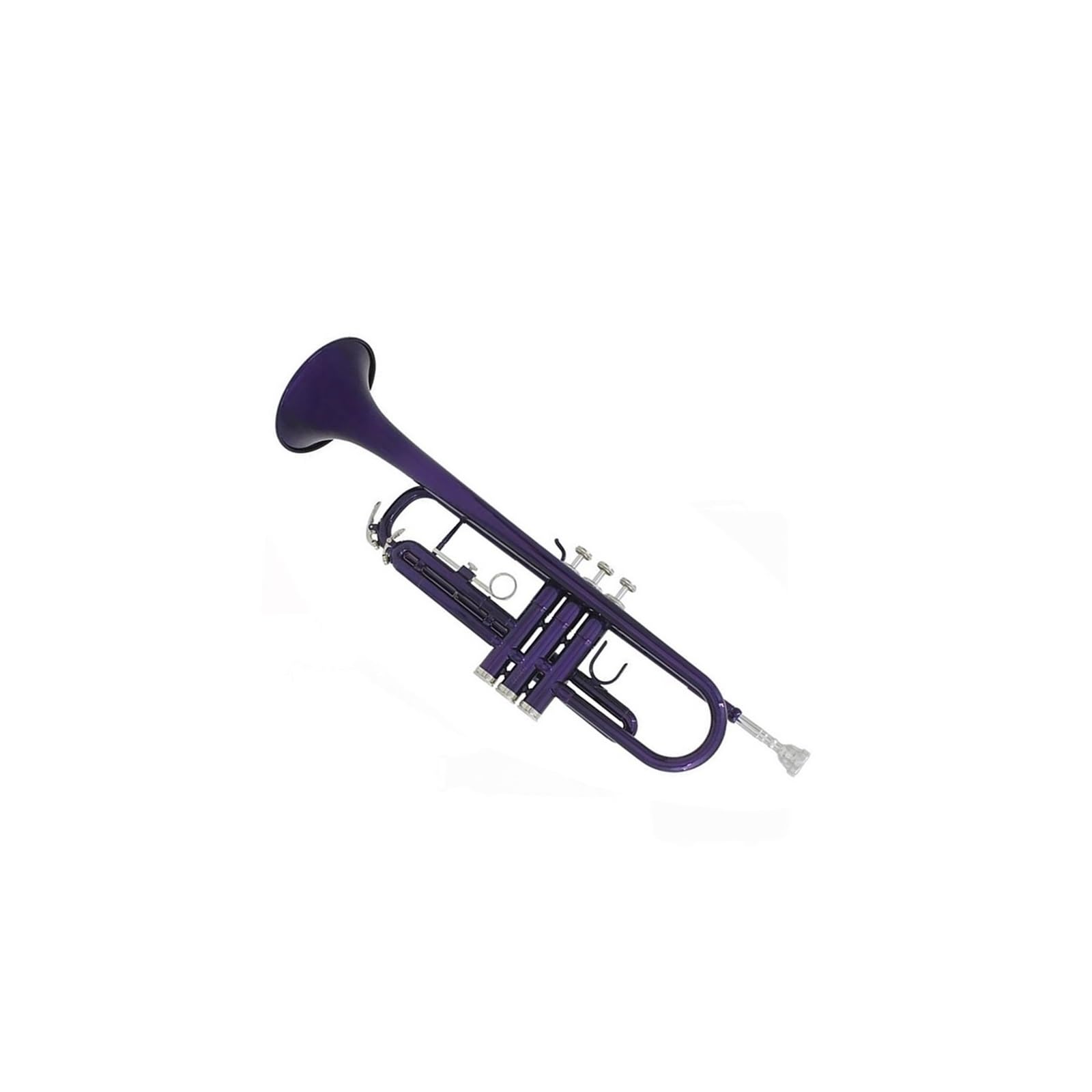 trąbka instrument Zestaw trąbek w kolorze granatowym z akcesoriami i ustnikiem w pudełku Bb z płaskim rogiem wykwintną trąbką do instrumentów dętych blaszanych