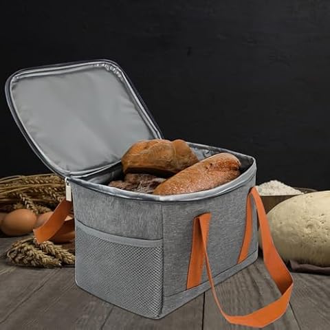 OPELETNNT 2 PCS Airtight Bread Bags for Homemade Bread, Oxford Cloth Sourdough Bread Basket Storage Bag- EVA Lined to Keep Bread Warm & Fresh Cover