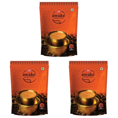 Image of FRESH & HONEST Awake Filter Coffee Powder | Blend of Coffee 83% Chicory 17%| South Indian Filter Coffee | 200g Pack (Pack of 3)