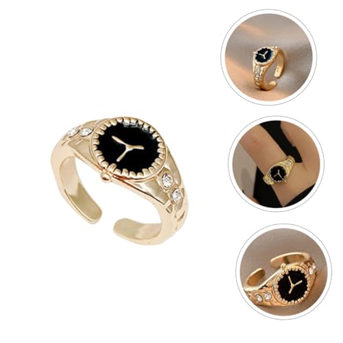 BESTYASH 2 Stuks Horlogeband bruiloft feest ring heren horloges diamanten decor horloge voor vrouwen sieraden horloge uniek diamanten ring mini horloge versieren bruidegom - Afbeelding 6