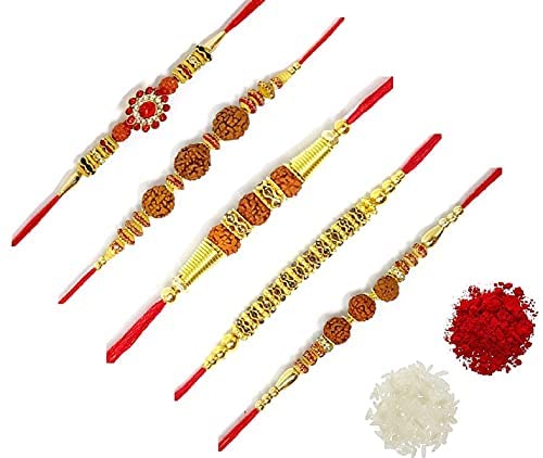 MOOLYAVAAN PRODUCTS Gorgeous Traditional Rakhi For Brother Beads Rakhi Stylish Thread Bracelet Raksha Bandhan With Roli and Chawal Pack of (2) (B0B866TD5J) Amazon Price History, Amazon Price Tracker