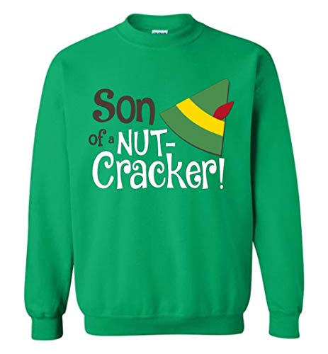 Absurd Ink Cotton Headed Ninny Muggins - Elf - Sweatshirt (US, Alpha, X-Large, Regular, Regular, Irish Green)