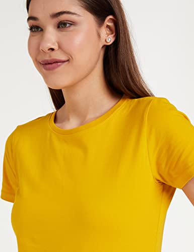 Image of Amazon Brand - Symbol Women Cotton Stretch Regular Fit Round Neck Half Sleeve T-Shirt (Available in Plus Sizes)