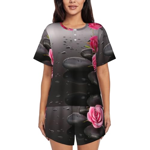 Spa Pierre Et Roses EdWal Imprimé rideau textile de qualité supérieure au tombé élégant