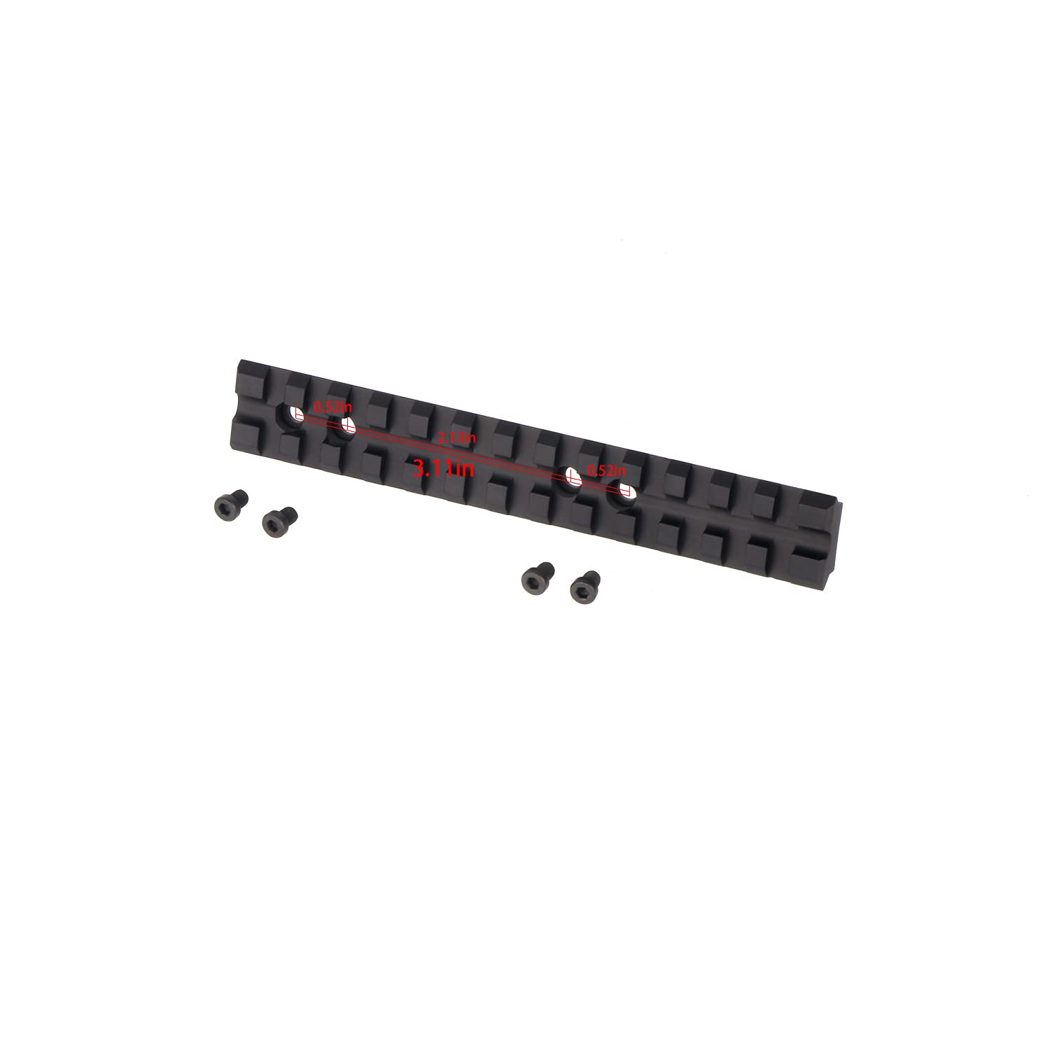 Supporto per Binario tattico 13 Slot Picatinny Adattatore per Binario di Base Supporto per Binario 1913 Picatinny per cannocchiale da tiro Esterno