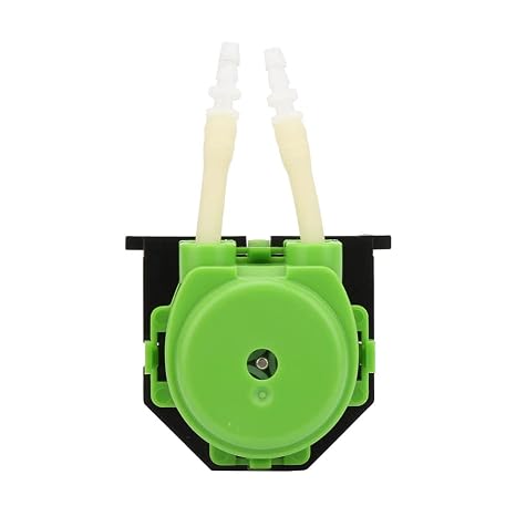 12V DC Micro Peristaltic Pump High Precision Dosing Pump with Clip On Design for Laboratory Pharmaceutical and Industrial Use Black Green ABS Silicone Tube (Green)