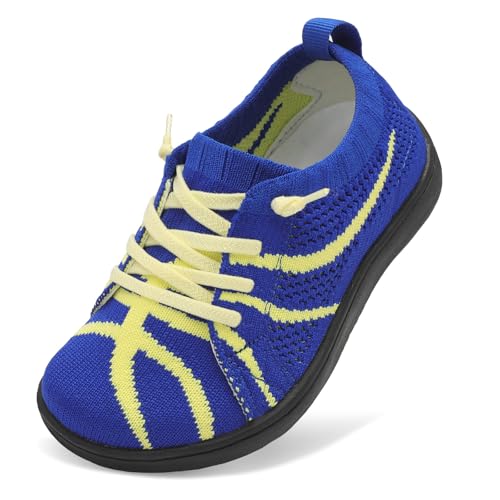 Image of LeIsfIt Toddler Shoes Girls Boys Wide Shoes Kids Zero Drop Minimalist Sneakers Barefoot Slip on Tennis Sneakers
