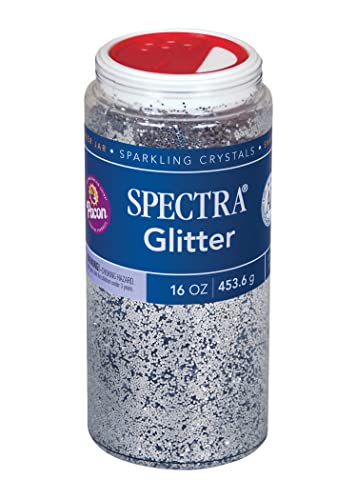 Purpurina plata brillante Pacon Spectra para decorar disfraces y manualidades navideñas