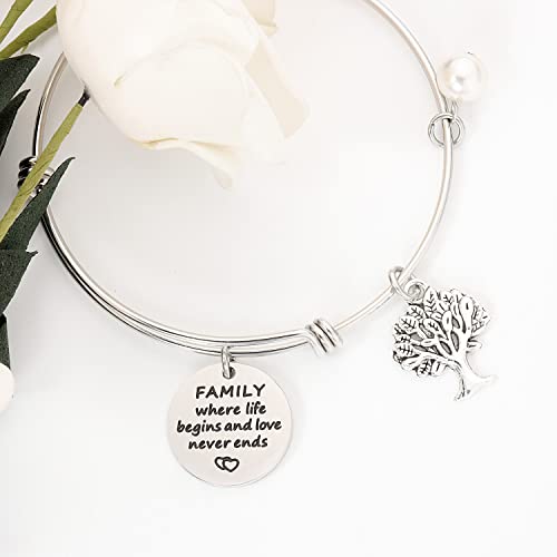 HUTIMY Family Tree Bracelet Family Where Life Begins and Love Never Ends Bracelet Jewelry for Mom4