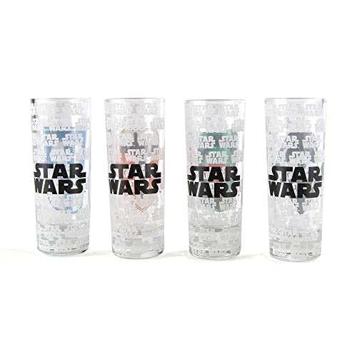 Star Wars badge Icon set di 4 bicchieri 100 ml