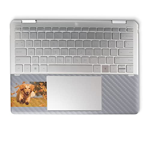 Image of MightySkins Carbon Fiber Skin Compatible with HP Spectre x360 14 inch (2022) Full Wrap Kit - Puppy Fall | Protective, Durable Textured Carbon Fiber Finish | Easy to Apply | Made in The USA