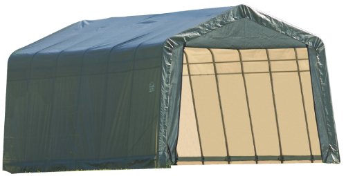 ShelterLogic 71444 Green 12'x20'x8' Peak Style Shelter - //coolthings.us