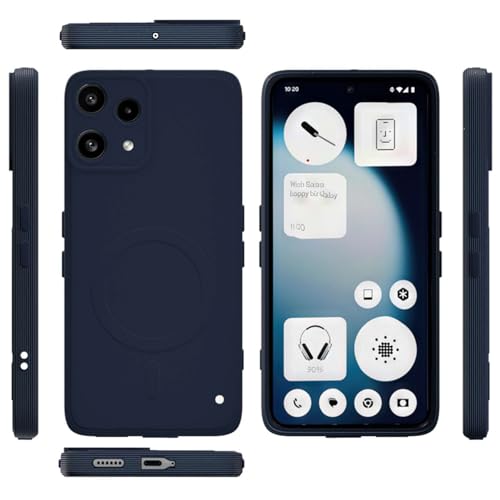 Image of Back Cover | MagFit Ring Design (Non-Magnetic) | Shockproof Case | Anti-Slip Grip | Raised Camera Edges | Slim Protective Case for Nothing Phone (3a) Lite 5G (Steel Blue)