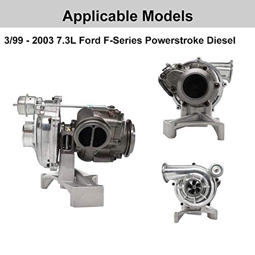 Image of SPELAB EBP Valve Upgrade Turbo Pedestal & Exhaust Housing Compatible with Ford 7.3L Powerstroke 1999.5-2003 Bolts & Exhaust Housing + Diesel Turbo Pedestal