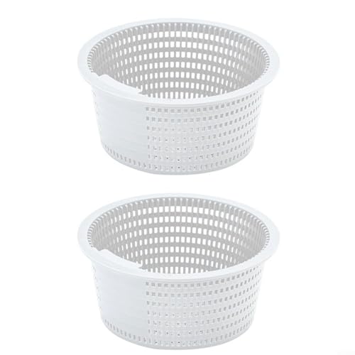 Emiif Cesta de filtro de skimmer para piscina P06436 – Repuesto de goma (16 x 12 x 7 cm) – Se adapta a piscinas de pared de acero de 300 – 610 cm (2 piezas)