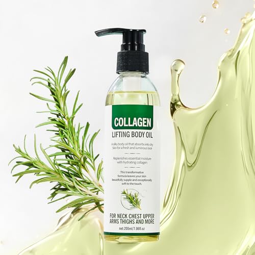 NIZENTA Moisturizing Collagen Body Oil, Post Bath Collagen Oil for Skin Tightening, Lightweight Texture, Suitable for The Whole Body, Moisturizing and Firming the Skin, 200 ml