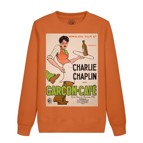 Sweatshirt enfant garçon idéal pour l'école motif Charlie Chaplin vintage