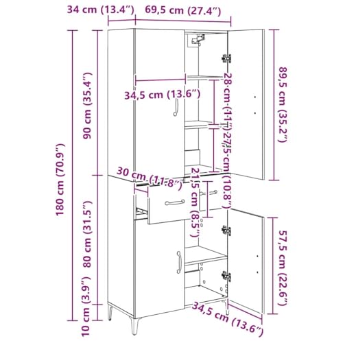 Tablero de madera de roble con almacenamiento para comedor y pasillo de casa 3
