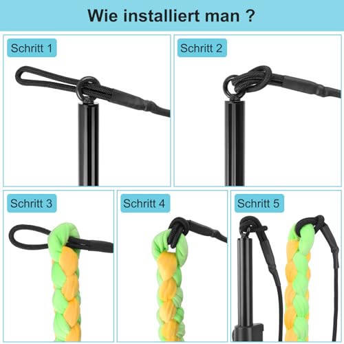 ETACCU Reizangel Hunde Große Hunde, Hundespielzeug Ausziehbar, 150cm Flirt Pole mit Seil Spielzeug, Hundespielzeug Für Kleine & Mittlere & Große