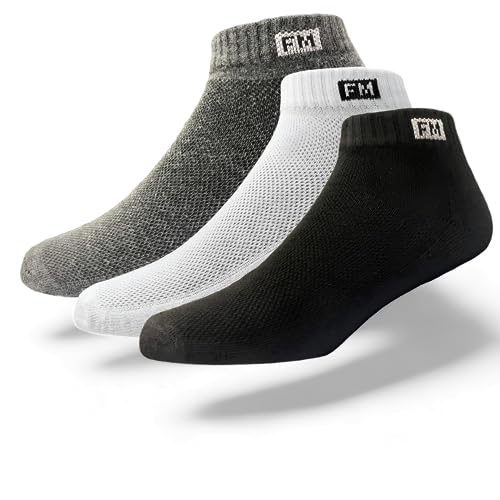 Fitness Mantra® Originals Men’s Special Design Sneaker Length Socks (Free Size, Pack Of 3 Pairs) (Multicolor..) For Rs. 84 @ 83 %