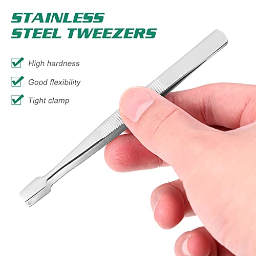 Supvox Stamp Tweezers Philatelie Stamps Collectors Tool Pack of 2 (Silver)