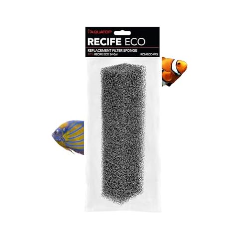 Aquatop Recife Eco Series Replacement Filter Sponge for 24 & 40 Gallon Tanks- High-Efficiency Aquarium Filter Foam, Easy to Install, RC24ECO-RFS Cover