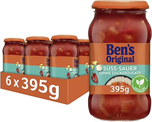 Ben’s Original - Multipack - Sauce Süß-Sauer ohne Zuckerzusatz (6 x 395g) I Express-Reis Basmati (6 x 220g), 12 Packungen (6 x 395g I 6 x 220g)