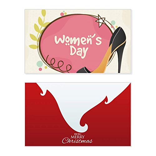 Carte de Noël vintage chaussures collection correspondance femme