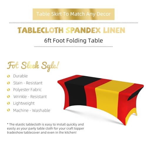 Nappe élasthanne rectangulaire EdWal 1,8 m housse extensible de table mariage - 6