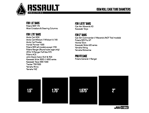 Assault Industries 101005Cm01011 Black 1.5" Stealth Series Convex Rear View Mirror #TOP4