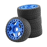 【Versátil】: estas llantas y neumáticos están diseñados para autos de rally a escala 1/7 y 1/8, mejorando el rendimiento de su auto RC