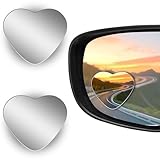 2Pack Herzförmig Blindspot Spiegel Auto, 360°Drehbares Pendelverstellbares Toter Winkel HD-Glass Universal für PKW, SUV, LKW Verkehrssicherhei