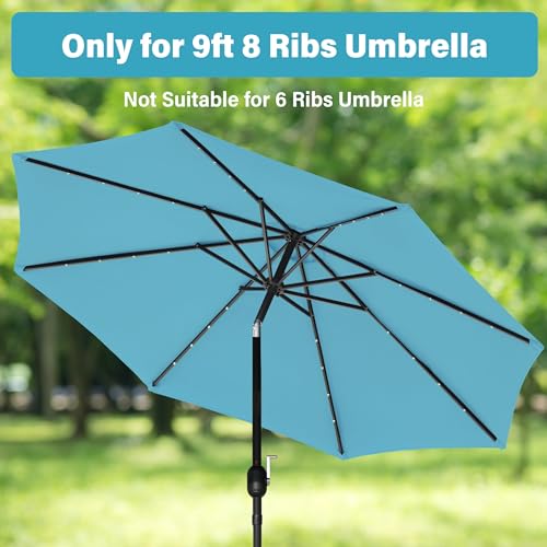 HealSmart Pacote com 2 capas de dossel de substituição de pátio de 2,3 m com 8 nervuras para guarda-