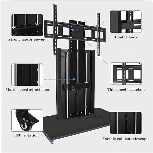 Soporte móvil para TV con control inteligente y columnas dobles miniatura 2