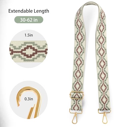 Image of Purse Straps Replacement Crossbody Straps for Purses,Wide Shoulder Strap for Bags Extender Guitar Straps for Handbags