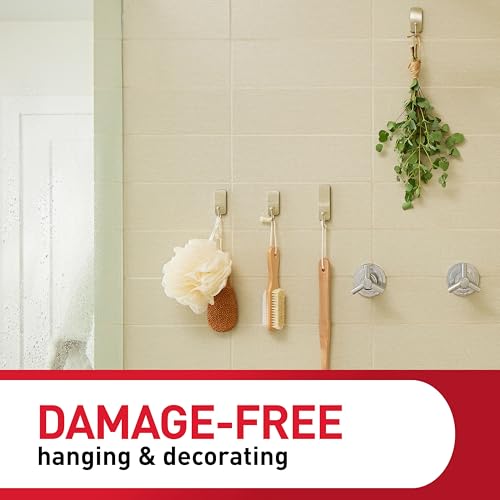 Command Small Satin Nickel Bath Hooks, 1 Hook, 2 Strips - image 4