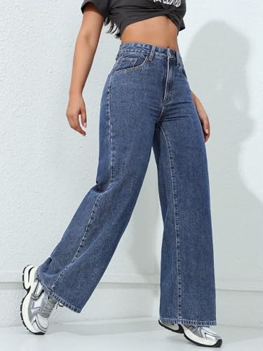 Image of HF Women's Relaxed Fit High Rise Loose Baggy Jeans for Fashoin