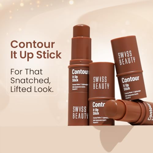 Image of Swiss Beauty Contour It Up Stick | Sculpts & Defines | With Hyaluronic Acid & Vitamin E | Blendable | Lightweight | Easy To Use & Carry | 8gm
