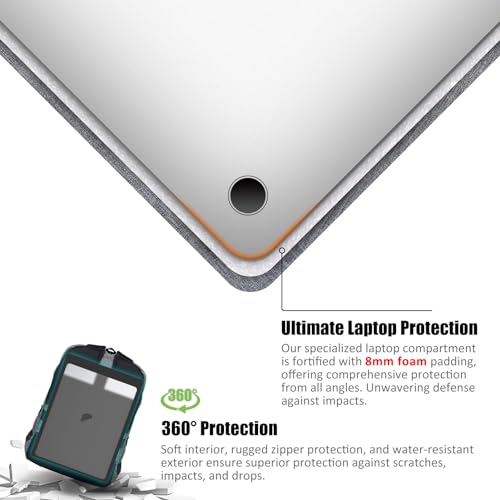 Moyad Laptop Backpack Extra Large 30L Capacity with 17 Inch Notebook Compartment for Men Women - TSA Friendly, Anti-Theft Design for Business, Work and Travel - Grey3