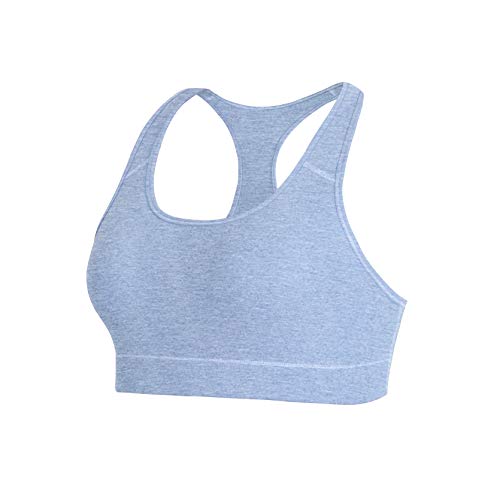 BUBBLELIME Racerback Sports Bras for Women Seamless High Impact Support Activewear Yoga Bras - HEATHERBLUE X-Large