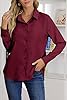AISEW Womens Casual Button Down Shirts V Neck Chif... #3